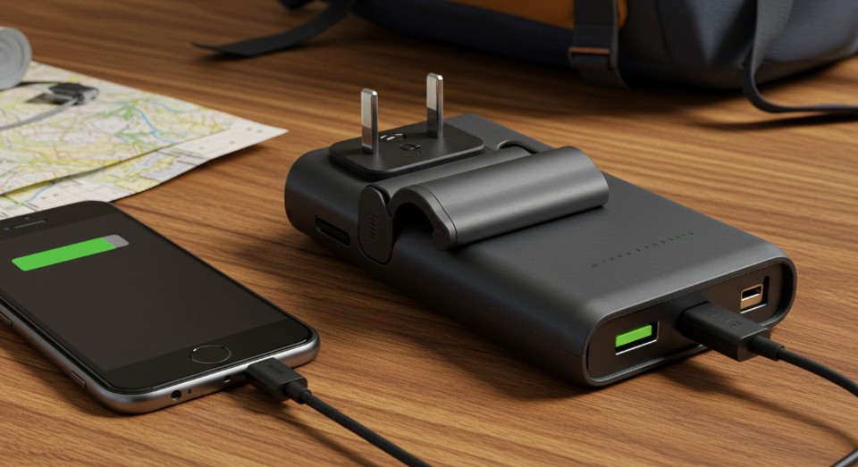 .充電器一体型モバイルバッテリー